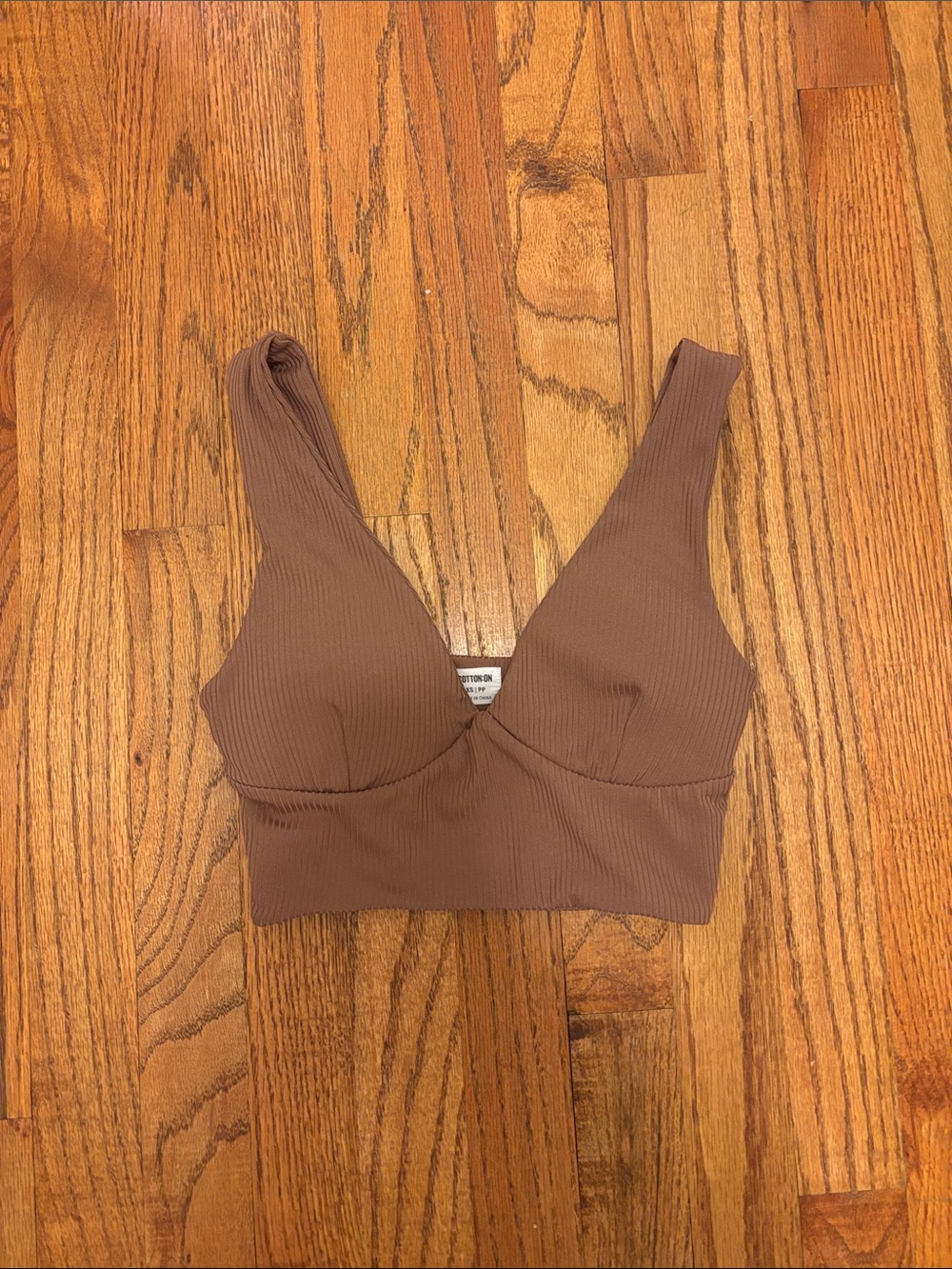 Cotton On Ribbed Taupe Bralette